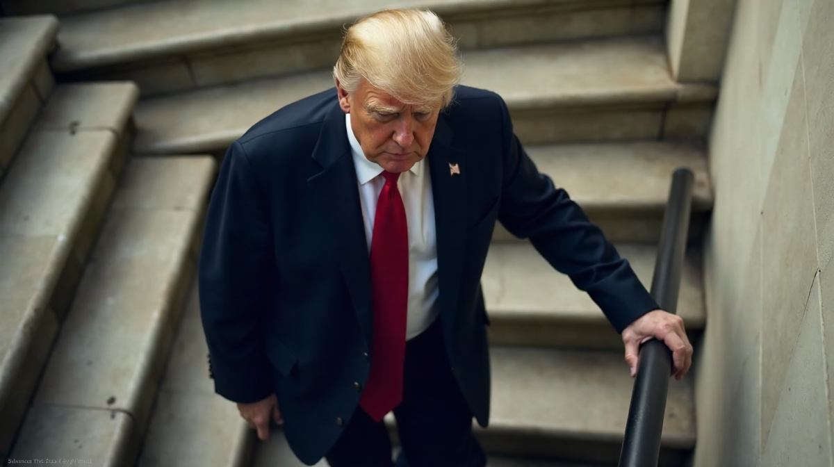 Donald Trump: Treppensteigen, Gesundheit und bizarre Ausreden im Fokus